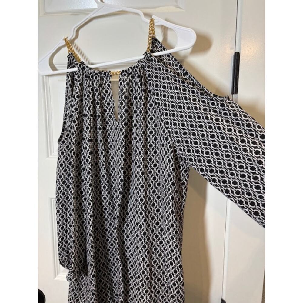 Michael Kors Top with Gold Chain Accents - Womens L - Picture 2 of 8